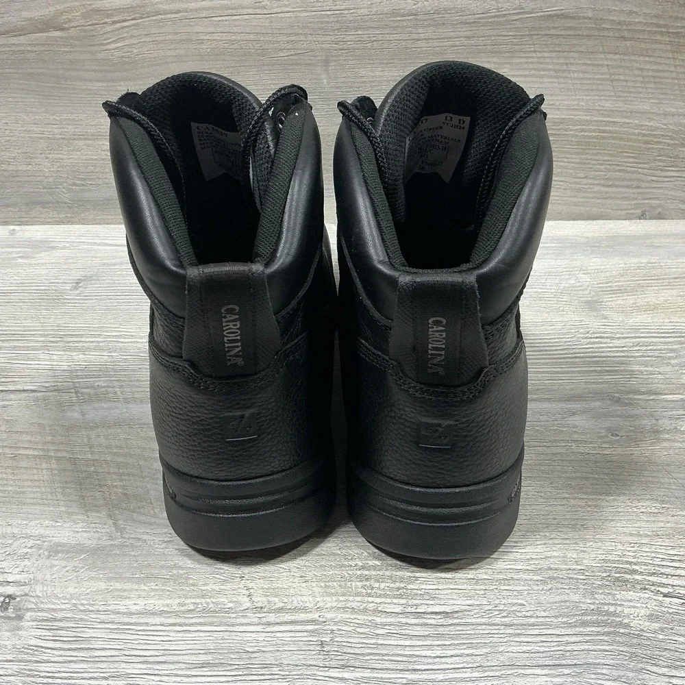 Carolina Leather Work Boots Men's Size 13 D Composite Toe Black Utility CA3537
